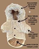 Cream Comfie Köpek Montu, Köpek Ceketi, Köpek Dış Giyim