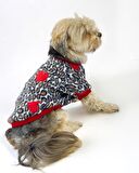 Animal Leo Print Sweat Red Sweat Köpek Kazağı Köpek Poları