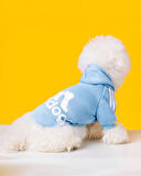 Baby Blue Adidog Kapşonlu Sweatshirt Köpek Kazağı