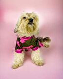 Pinky Camouflage Penye Tulum Köpek Tulumu Köpek Elbisesi