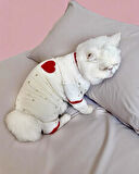 Sparkle Hearts Penye Kedi Tulum Pijama