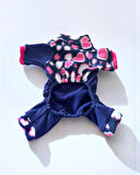 Heart Bites Kalın Penye Kedi Tulum Pijama