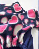 Heart Bites Kalın Penye Kedi Tulum Pijama