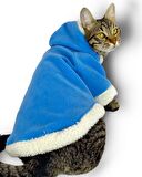 Blue Furry Kapşonlu Sweatshirt Ceket Kedi Süeteri Kıyafeti 