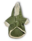 Furry Cream Kapşonlu Sweatshirt Ceket Kedi Süeteri Kıyafeti 