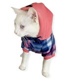 Mini Suqare Pie Kapşonlu Sweatshirt Ceket Kedi Süeteri Kıyafeti 