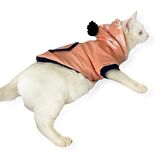 Light Pink Flower Pocket Sweatshirt Kedi Süeteri Kedi Kıyafeti