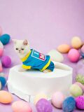 Hediye Paketli, Annelere Hediye, Love Mom Blue Penye Tulum Kedi Tulumu Kedi Elbisesi, Anneler Günü