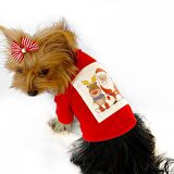 Noel Baba Ve Rudolph Köpek Tişörtü 