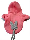 Pinky Rabbit Kapşonlu Sweatshirt Köpek Kıyafeti Köpek Elbisesi 