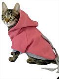 Pinky Rabbit Sweatshirt Kapşonlu Kedi Kıyafeti Kedi Sweatshirt