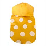 Mega Dots Yellow Yağmurluk Kapşonlu  Köpek Yağmurluğu 
