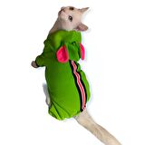 Shipy Pink Stripe Kulaklı Kedi Tulumu,Kıyafeti