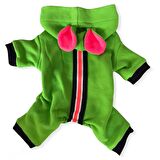 Shipy Pink Stripe Kulaklı Kedi Tulumu,Kıyafeti