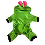 Shipy Pink Stripe Kulaklı Kedi Tulumu,Kıyafeti