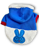 Sweet Blue Rabbit Sweatshirt Kapşonlu Kedi Kıyafeti Kedi Sweatshirt