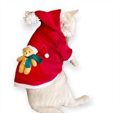 Teddy Noel Kapşonlu Kedi Sweatshirt