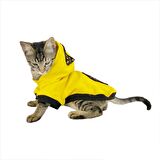 Yellow Lux Duo Sweatshirt Kapşonlu Kedi Kıyafeti Kedi Sweatshirt