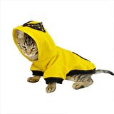 Yellow Lux Duo Sweatshirt Kapşonlu Kedi Kıyafeti Kedi Sweatshirt