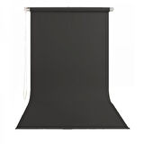 Gdx Sonsuz Siyah Fon Perde (Kumaş) 190x400cm, Boru, Makara, Zincir