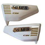 Kmtmak Motosiklet Cg 125 Beyaz Yan Kapak Takımı /Grenaj