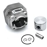 Kmtmak Husqvarna 61 Motorlu Testere Silindir Piston Set Nikasil Kaplama 48mm (ALP PİSTONLU) Kesim Motoru Gömlek Piston