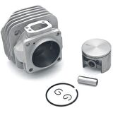 Kmtmak Husqvarna 268 Motorlu Testere Silindir Piston Set-Nikasil Kaplama 50mm(ALP PİSTONLU )Kesim Motoru Gömlek Piston