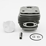 Kmtmak Husqvarna 288 Motorlu TesterenSilindir Piston Set 54 mm Kesim Motoru Gömlek Piston