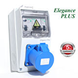 Elegance PLUS, Monofaze Elektrikli Araç Kombinasyon Kutusu, Tesla Blue Adaptöre Uyumlu +Kaçak Akım Röle 3x32A + 1x16A - Schneider Marka Sigorta Grubu - 5 Yıl Garanti