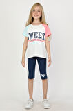 KIZ ÇOCUK SWEET BASKILI REGLAN KOL TAYTLI TAKIM - 23400