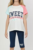 KIZ ÇOCUK SWEET BASKILI REGLAN KOL TAYTLI TAKIM - 23400