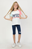 KIZ ÇOCUK SWEET BASKILI REGLAN KOL TAYTLI TAKIM - 23400