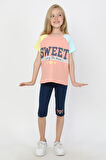 KIZ ÇOCUK SWEET BASKILI REGLAN KOL TAYTLI TAKIM - 23400