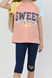 KIZ ÇOCUK SWEET BASKILI REGLAN KOL TAYTLI TAKIM - 23400