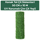 UV KORUMALI DEKORATİF ÇİM ÇİT 50CMX10M KONAK TEL ÇİT SİSTEMLERİ