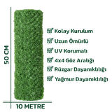 UV KORUMALI DEKORATİF ÇİM ÇİT 50CMX10M KONAK TEL ÇİT SİSTEMLERİ
