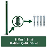 KONAK TEL ÇİT SİSTEMLERİ 20 ADET PANEL ÇİT DİREĞİ ÇELİK DÜBELİ 8 MM