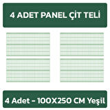 KONAK TEL ÇİT SİSTEMLERİ FULL AVANTAJ 100 CM 10 METRE ÇİM ÇİT + 4 ADET PANEL (ÇİT 100X250 CM) + 4 ADET PANEL ÇİT DİREĞİ(100 CM) + GERGİ TELİ