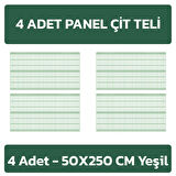 KONAK TEL ÇİT SİSTEMLERİ FULL AVANTAJ 50 CM 10 METRE ÇİM ÇİT + 4 ADET PANEL (ÇİT 50X250 CM) + 4 ADET PANEL ÇİT DİREĞİ(50 CM) + GERGİ TELİ