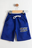 Mickey Mouse Baskılı T-Shirt ve Şort Takımı Mavi 3-10