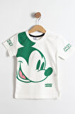Mickey Mouse Baskılı T-Shirt ve Şort Takımı Yeşil 3-10