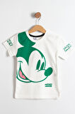Mickey Mouse Baskılı T-Shirt ve Şort Takımı Yeşil 3-10