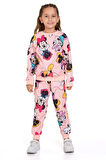 Minnie Mouse Baskılı Sweatshirt ve Eşofman Takımı Pembe