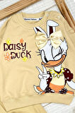 Kız Bebek Daisy Duck Desenli Pamuklu Sarı Alt Üst Takımı