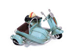 KENPAZAR Dekoratif Metal Scooter Sepetli Vintage Biblo Ev Ofis Hediyelik