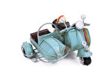 KENPAZAR Dekoratif Metal Scooter Sepetli Vintage Biblo Ev Ofis Hediyelik