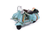 KENPAZAR Dekoratif Metal Scooter Sepetli Vintage Biblo Ev Ofis Hediyelik