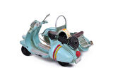 KENPAZAR Dekoratif Metal Scooter Sepetli Vintage Biblo Ev Ofis Hediyelik