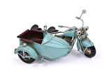 KENPAZAR Dekoratif Metal Motosiklet Sepetli Vintage Dekoratif Hediyelik