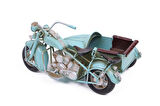 KENPAZAR Dekoratif Metal Motosiklet Sepetli Vintage Dekoratif Hediyelik